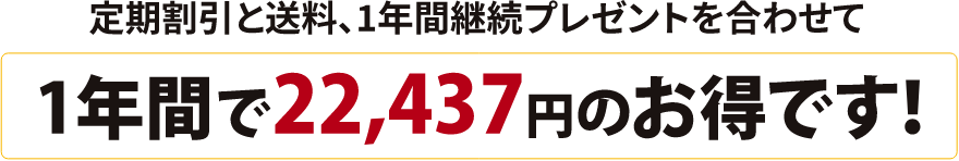1年間で22,437円のお得です！